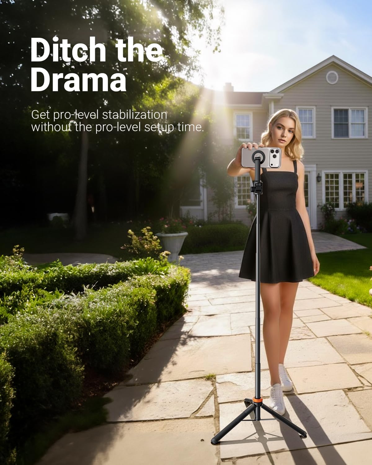 EUCOS 62" Magnetic Phone Tripod for iPhone, Selfie Stick Tripod with Remote