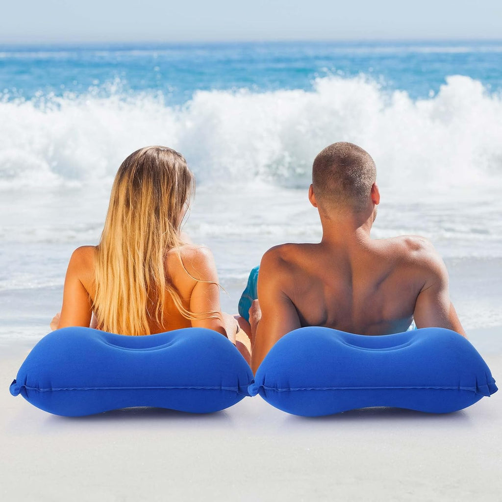 Geelin 20 Pack Inflatable Pillows for Camping Charity Donations, Blue