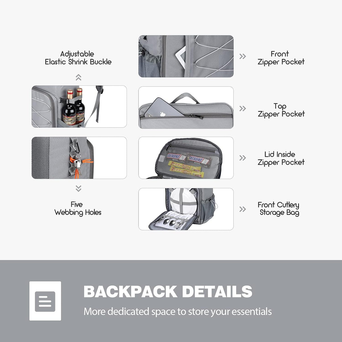 Maelstrom 35/50Can Insulated Cooler Backpack, Leakproof Soft Lunch Ice Bag