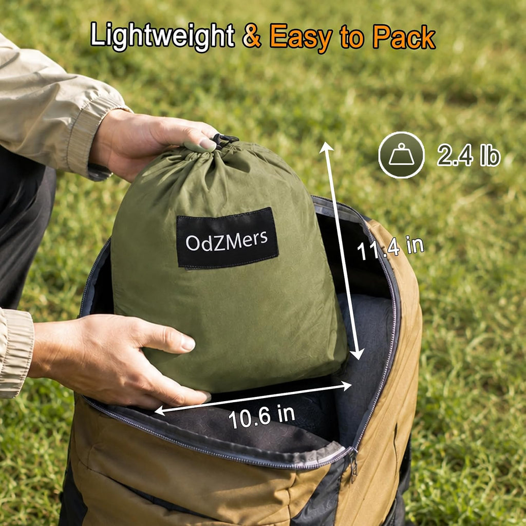 OdZMers Hammock with Mosquito Net, 1-Person Pop Up Camping Hammock Tent