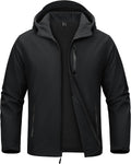 MAGCOMSEN Men's Jacket Waterproof Fleece Lightweight Softshell Rain Coat
