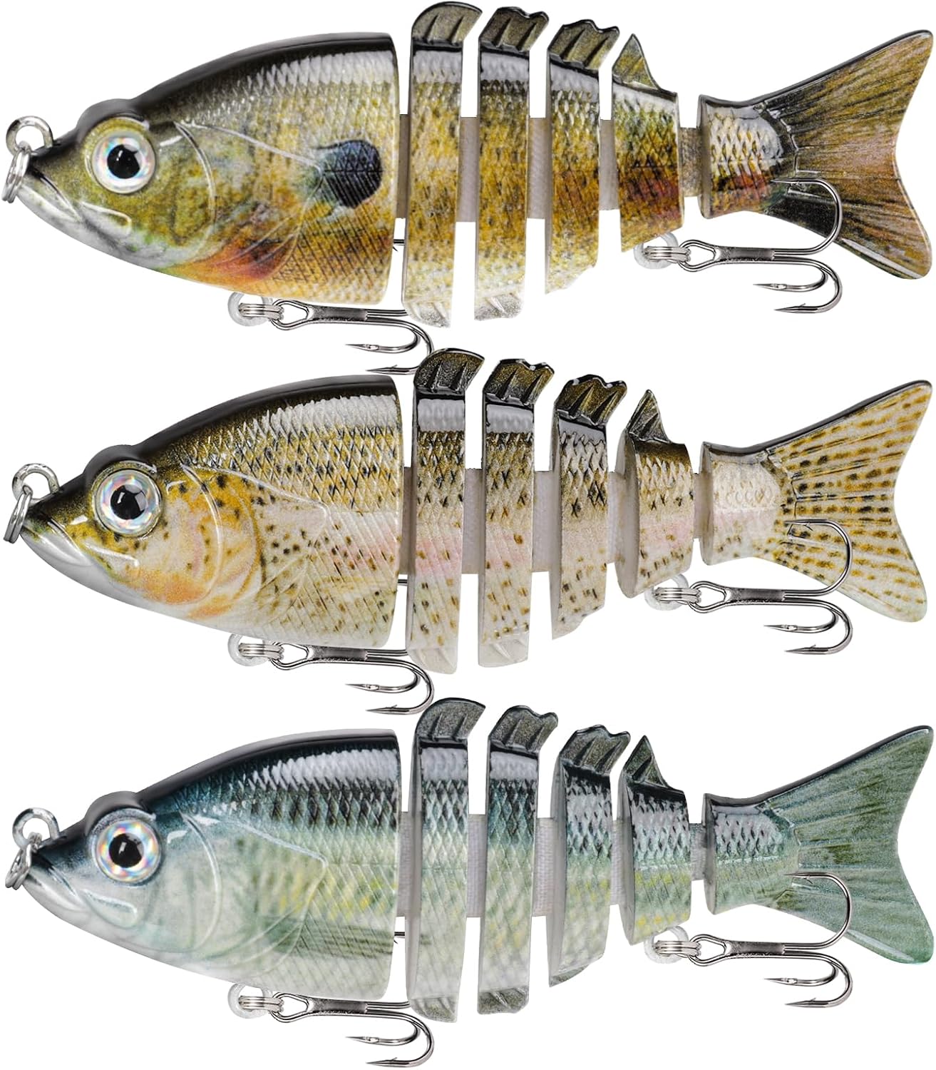 GOTOUR Jointed Swimbaits, Easy Catch Fishing Lures for Bass Trout Crappie