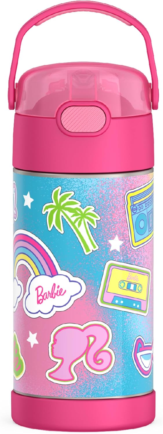 THERMOS FUNTAINER Water Bottle with Straw, 12oz, Barbie