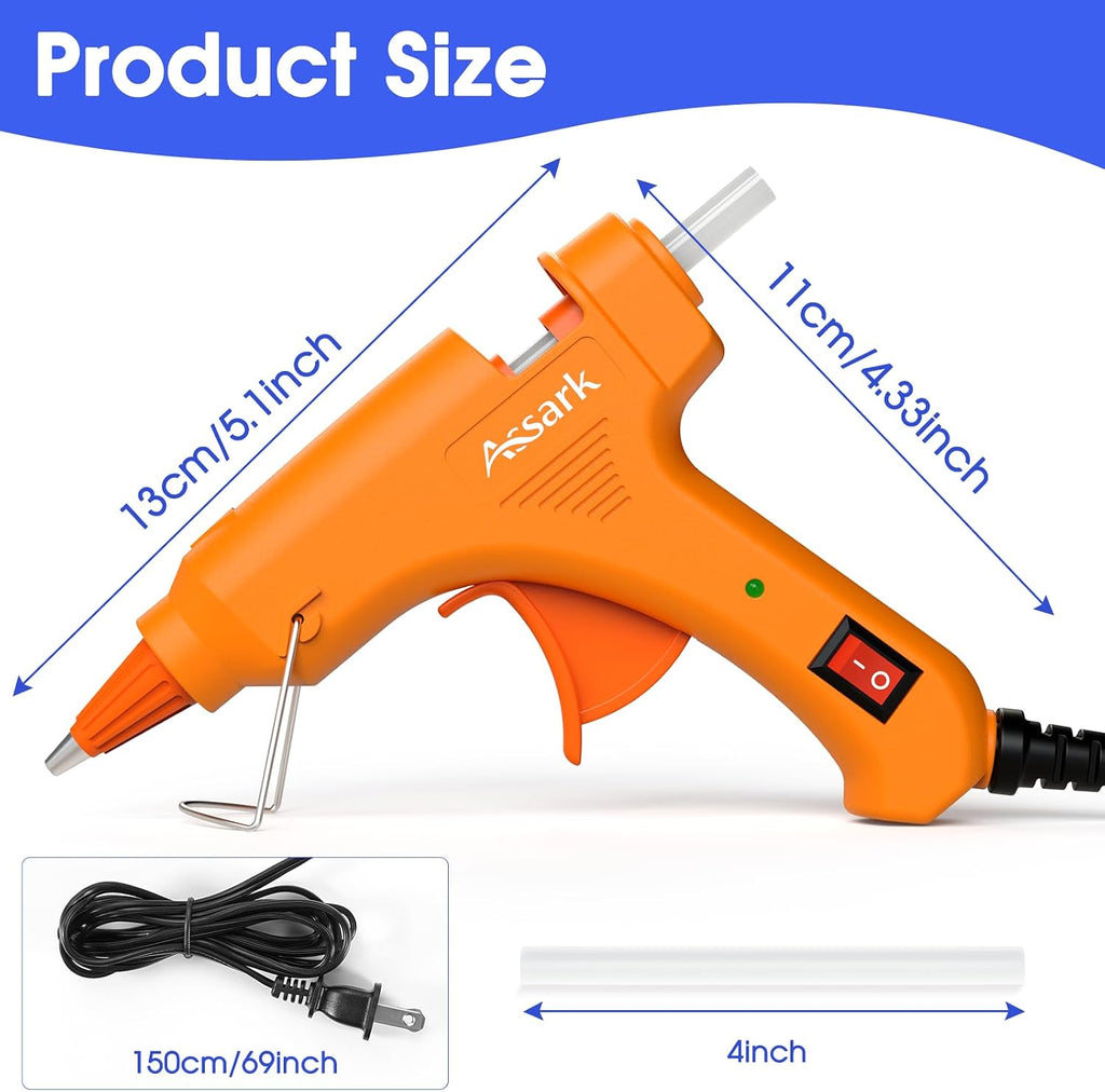 Assark 30W Mini Hot Glue Gun Kit with 30 Glue Sticks
