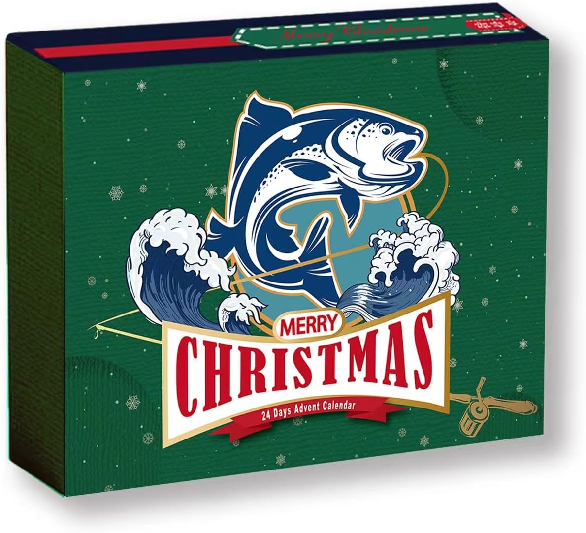 Advent Calendar Fishing Countdown 24 Days Fishing Lures Set for Fisher Adult Men Surprise Gift for Father, Grandpa