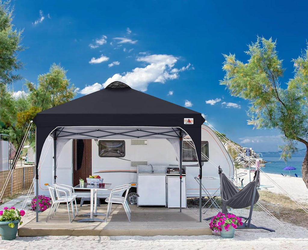 ABCCANOPY 10x10 Pop up Canopy Tent Instant Outdoor Shelter, Black