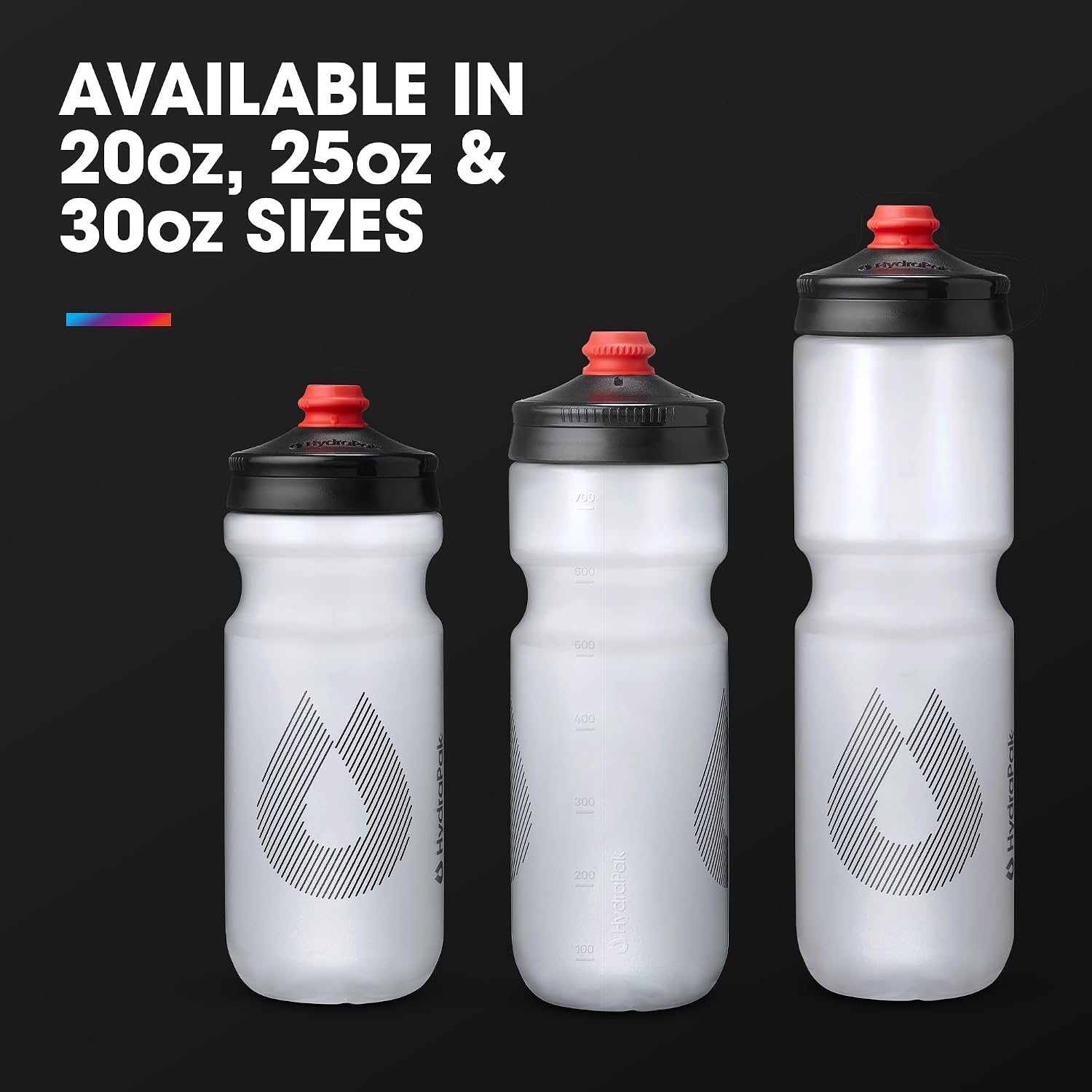 HydraPak Breakaway Surge Lightweight Bike Water Bottle (30oz, Clear)