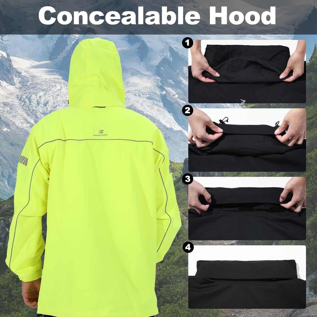 Rain Suit for Men Waterproof Packable Rain Jacket and Pants Set