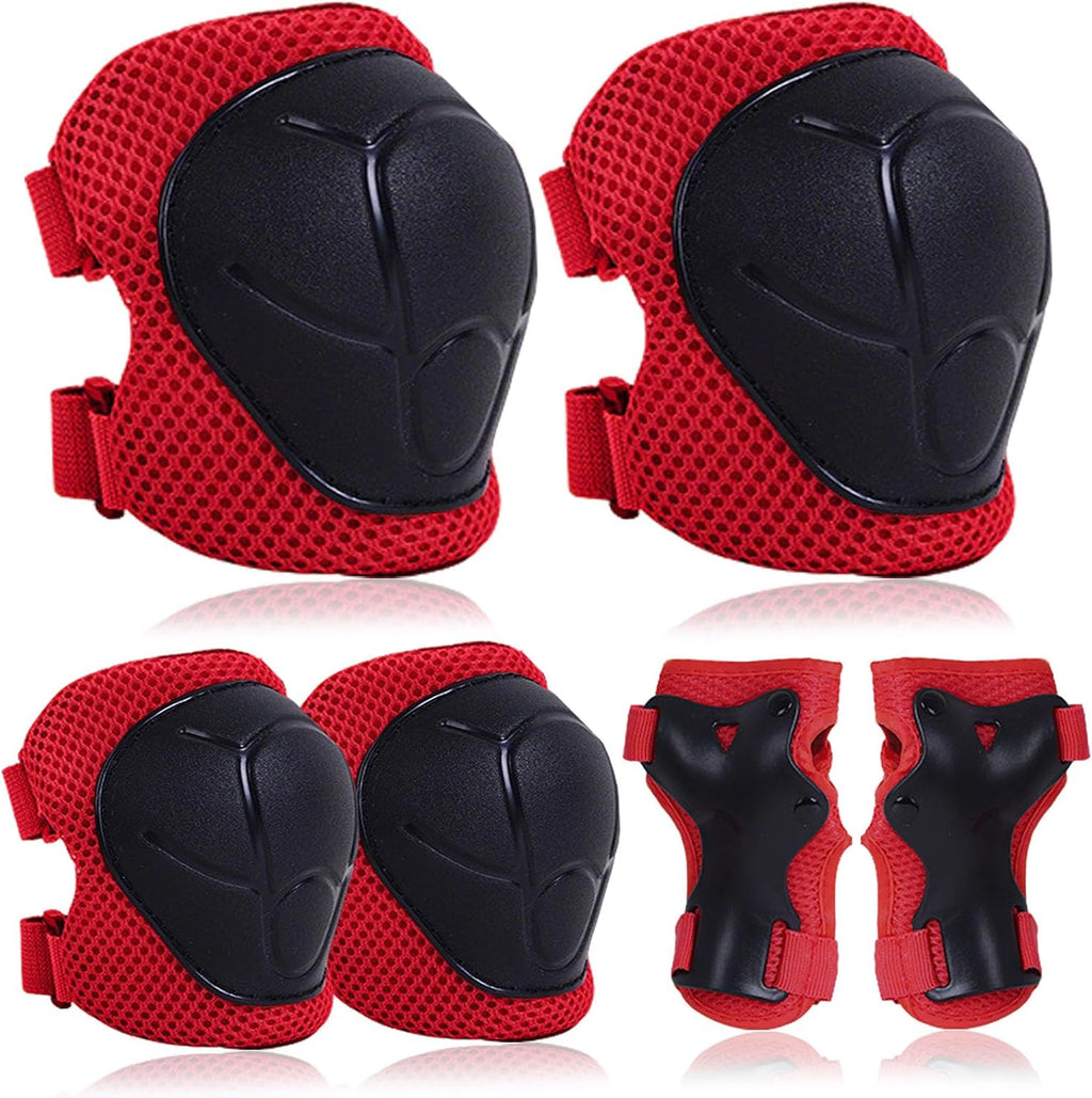 Kids Protective Gear Set Knee Pads for Kids 3-8 Years, Toddler Knee Pads and Elbow Pads for Girls Boys with Wrist Guards 3 in 1 for Skating Cycling Bike Rollerblading Scooter