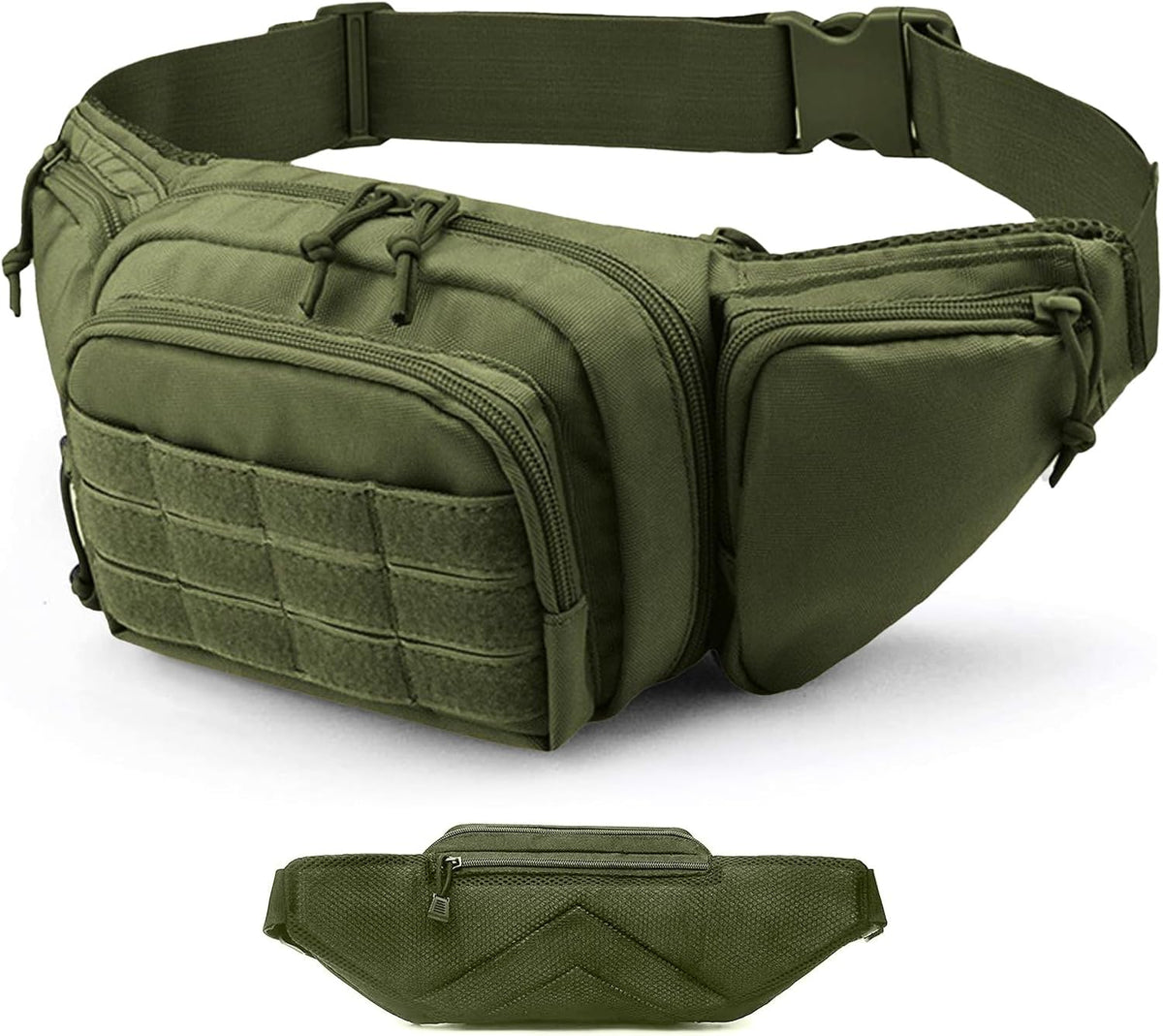 Tactical Fanny Pack for Men,800D Oxford Fabric Fanny Pack for Men,Fanny Packs Man for Hiking Climbing,Fishing,Cycling,Hunting,Adjustable Conceal Carry Tactical Fanny Packs(Black)