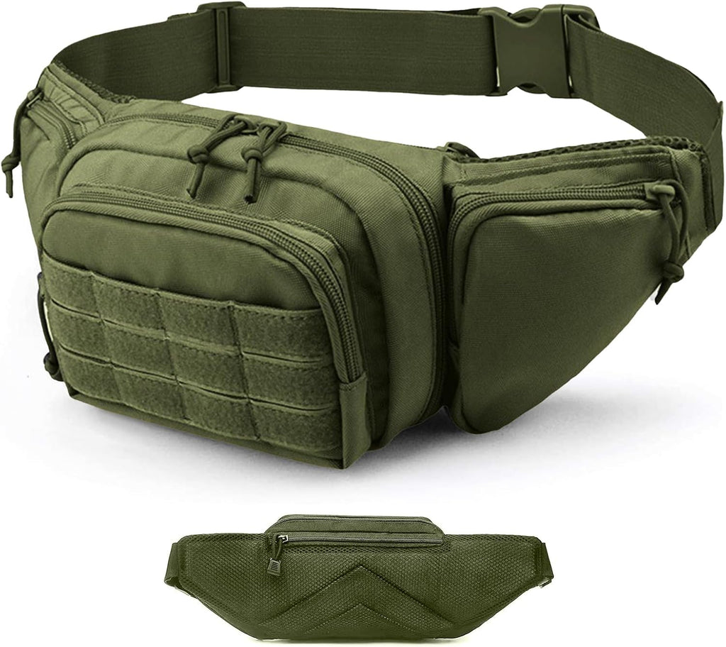 Tactical Fanny Pack for Men,800D Oxford Fabric Fanny Pack for Men,Fanny Packs Man for Hiking Climbing,Fishing,Cycling,Hunting,Adjustable Conceal Carry Tactical Fanny Packs
