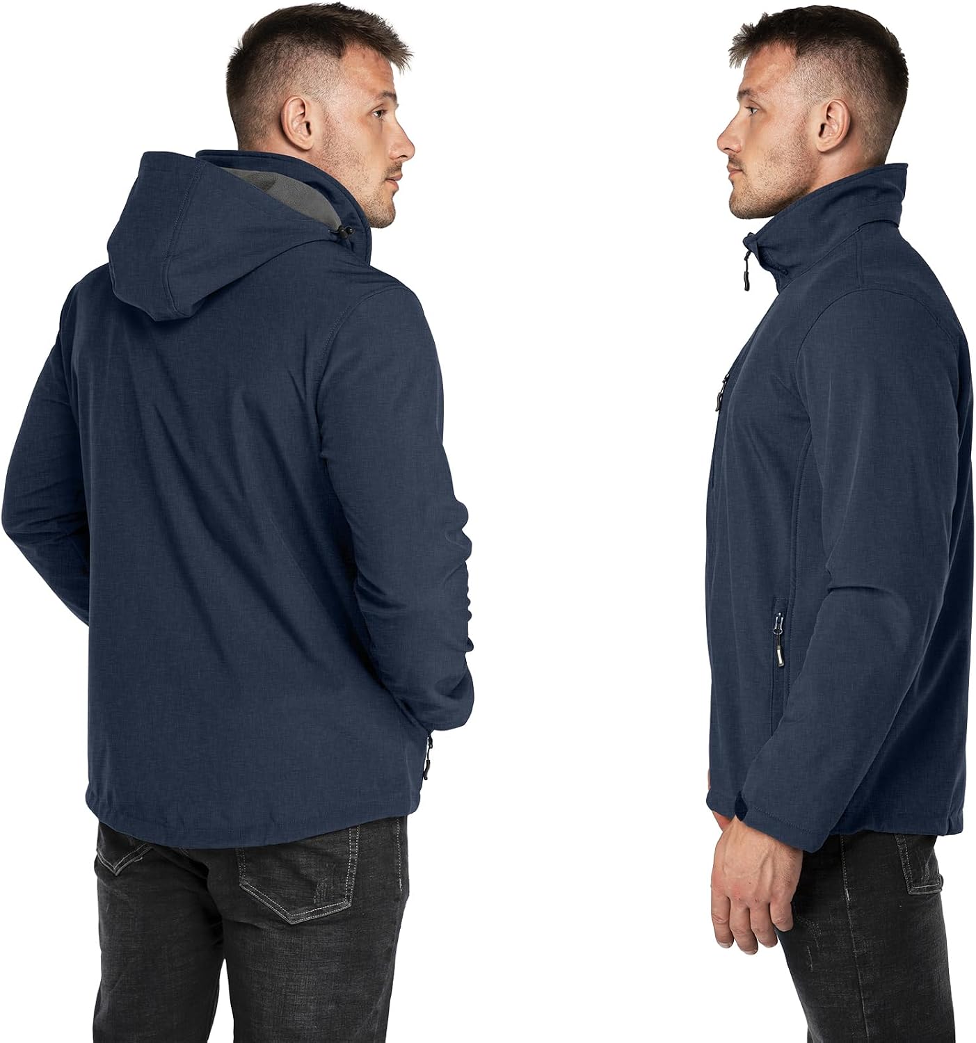 Outdoor Ventures Men's Softshell Jacket Waterproof Fleece Rain Shell Coat