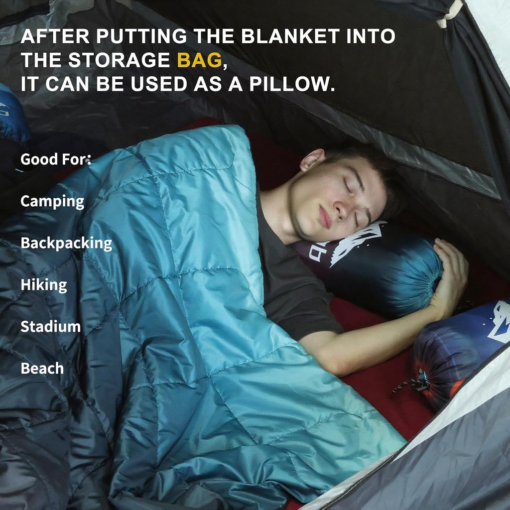 zzlamb Large Waterproof Hooded Outdoor Blanket Soft Polar Fleece 75x56in