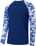 FISHEAL Men's Long Sleeve Fishing Shirts, UPF 50+ Camo Sun Protection Rash Guard, UV Shirt for Swimming Hunting Outdoor