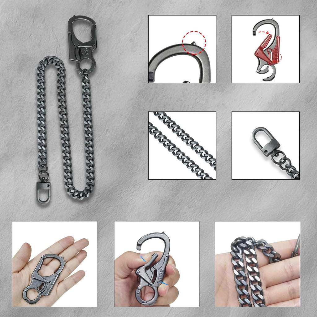 Ahiller Anti-Theft Wallet Chain Security Key Chain for Men