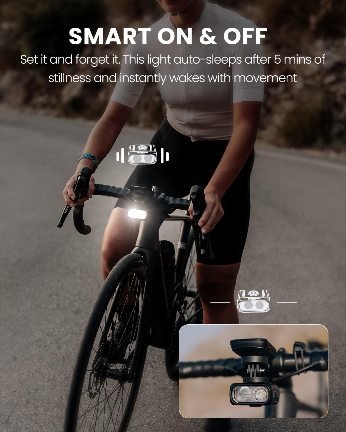Magicshine Hori 1300S 1300LM Bike Light with Mount for Garmin/Wahoo