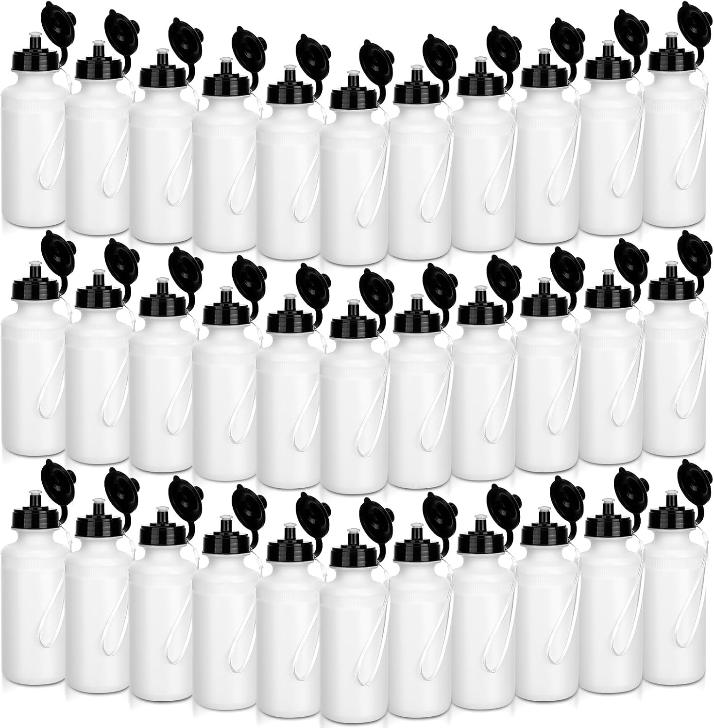 Ziliny 72 Plastic Sports Water Bottles Bulk for Kids 20 Oz