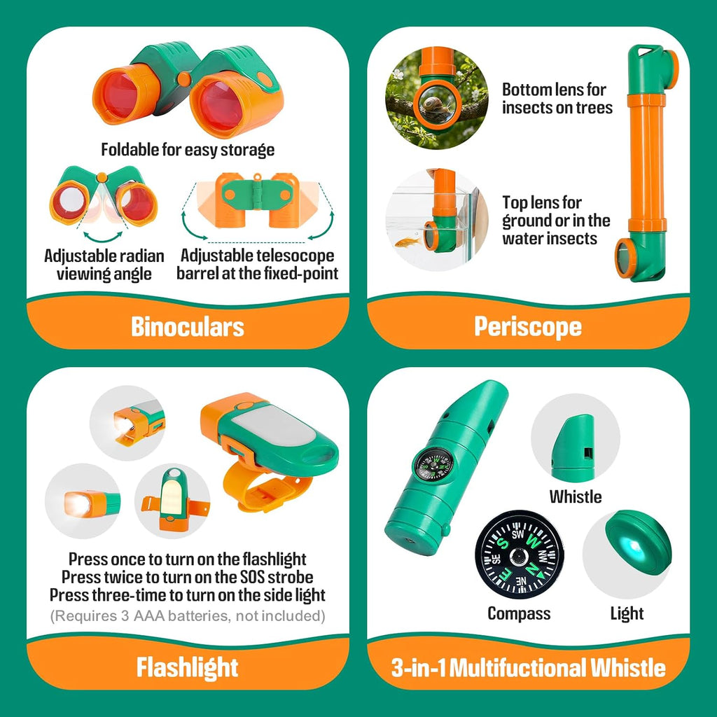 NAUGHTY PANDA Kids Explorer Kit, 28 Pcs Bug Catching Kit