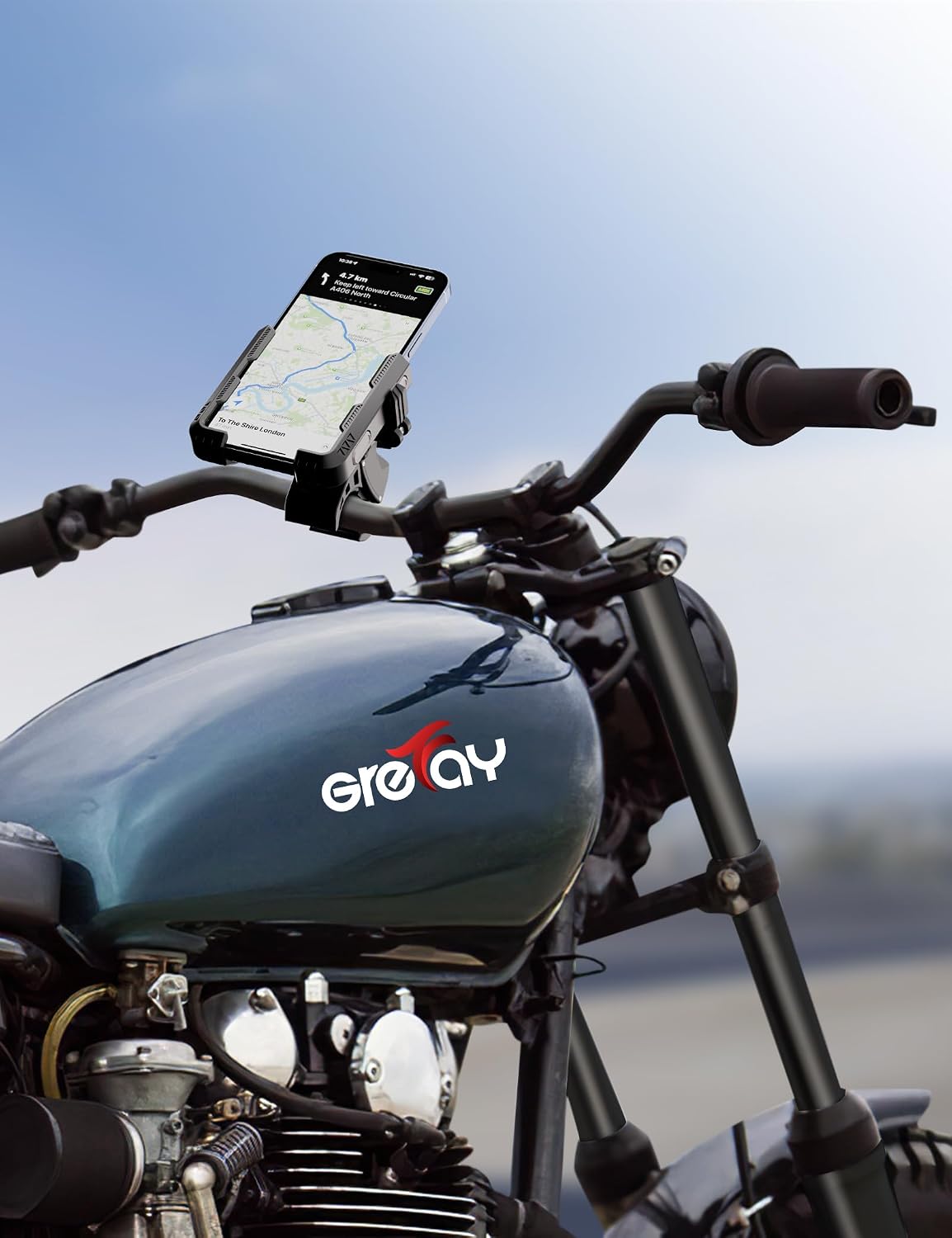 Grefay Bike Phone Mount for Electric, Mountain, Scooter, and Dirt Bikes