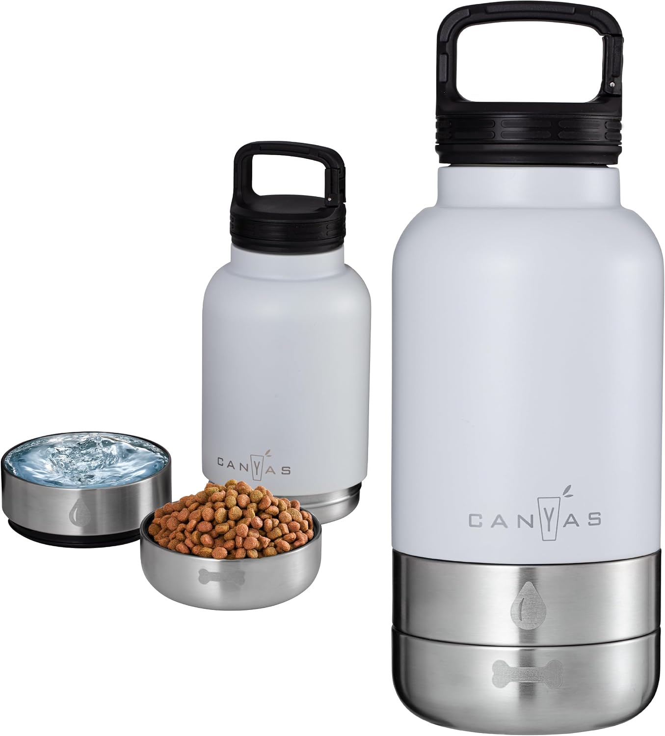 32oz Insulated Dog Water Bottle, Leak Proof with Food & Water Bowls