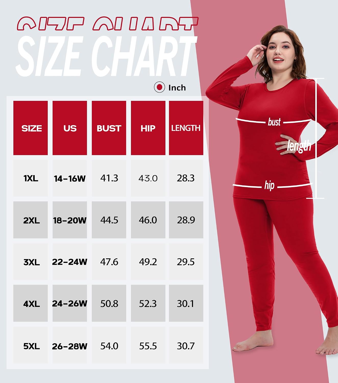 COOTRY Plus Size Thermal Underwear for Women Long Johns Top and Bottom Sets