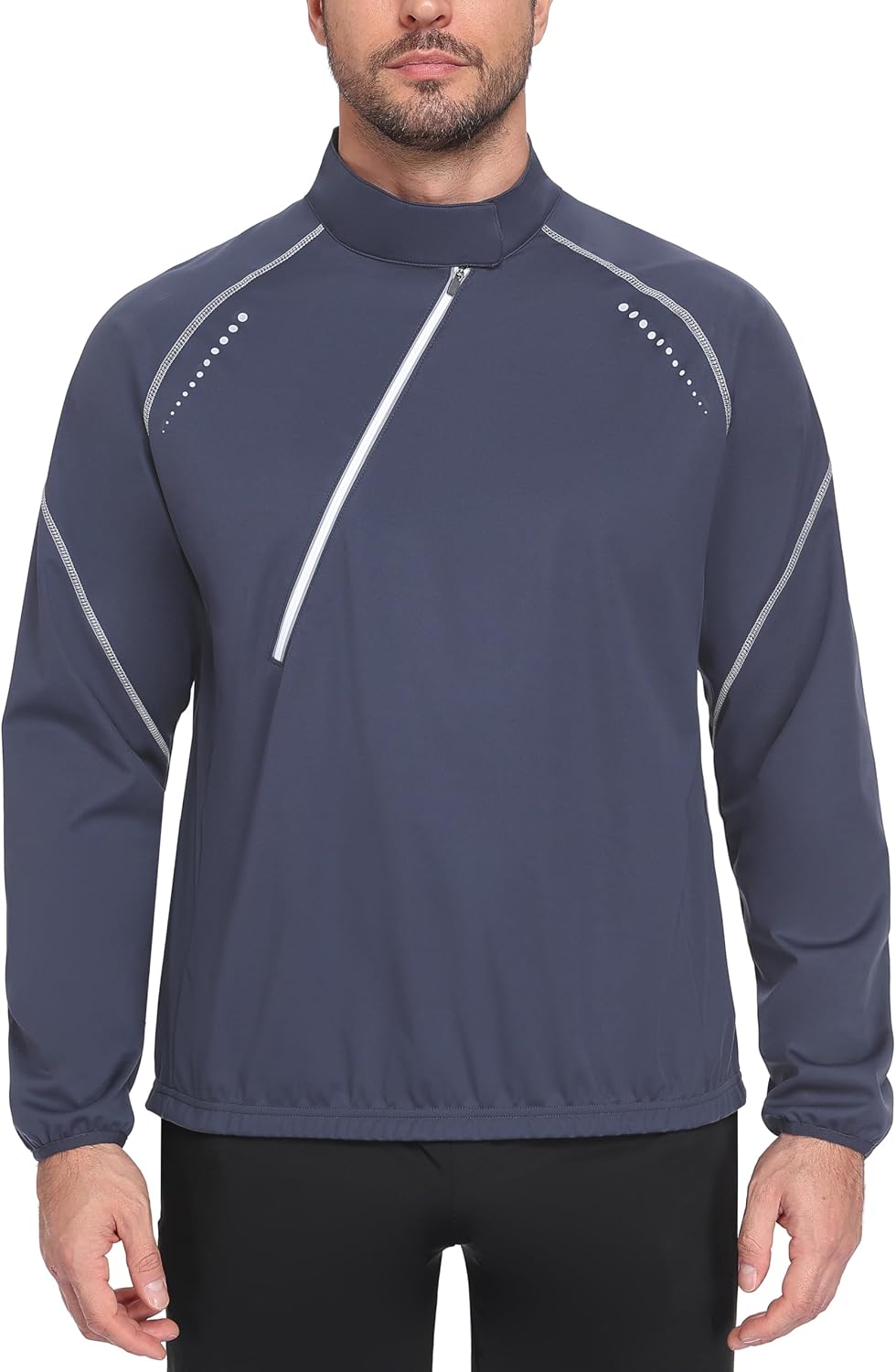 Little Donkey Andy Men's Cycling Jacket Long Sleeve Windproof Lightweight Jacket with Zipper Pocket for Running Biking