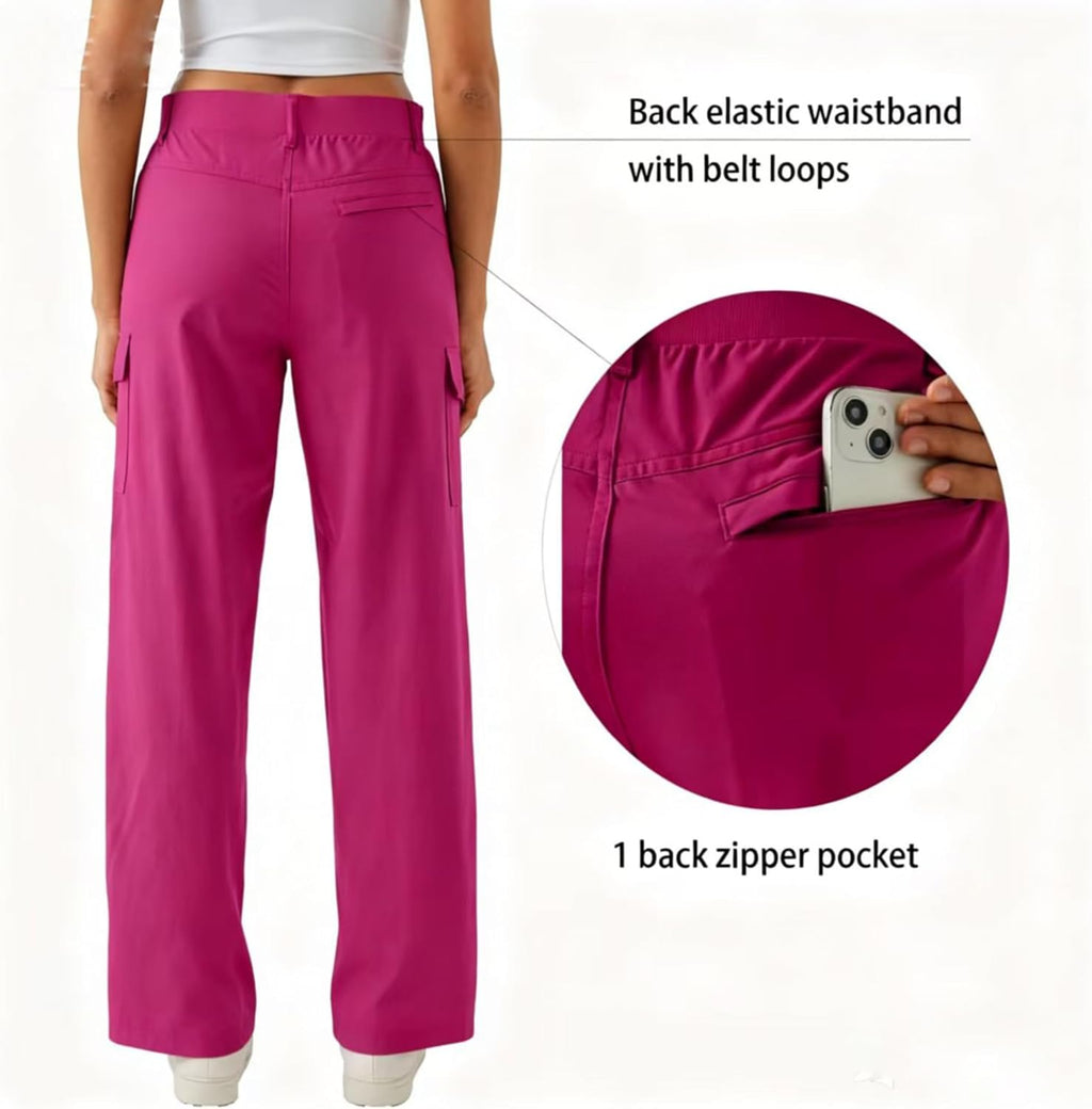 Women's Lightweight Hiking Work Cargo Pants with 5 Pockets Outdoor