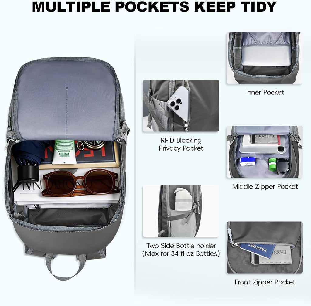 Seektop Travel Backpack, Foldable Expandable 20L-28L Daypack