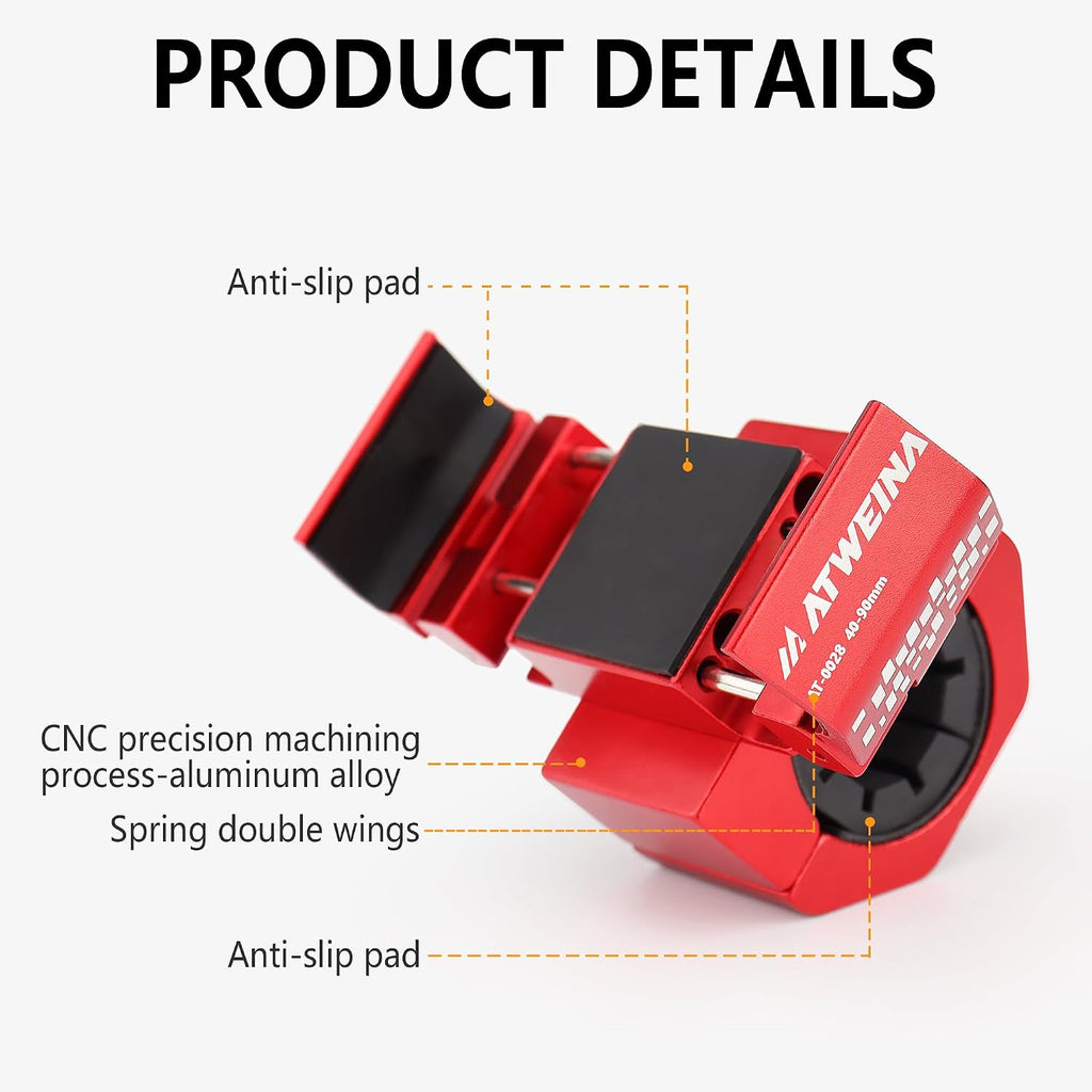 Bike Handlebar Mounts for 4.5-7.5 Phones (Red)