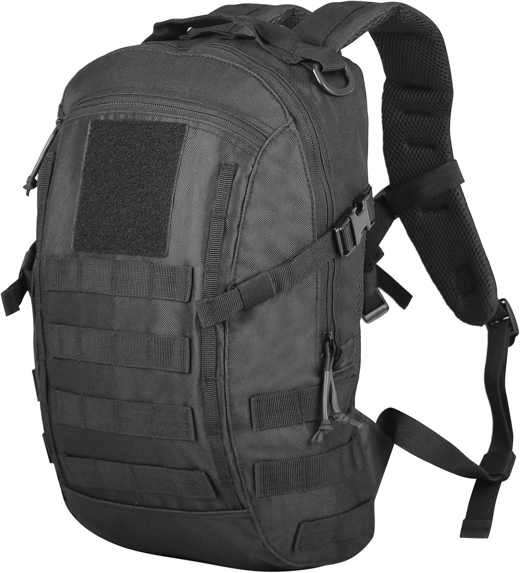 Small Tactical Hiking Backpack, 12L MOLLE Bookbag Daypack for Travel