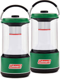 Coleman 1000 Lumens LED Water-Resistant Outdoor Camping Light Lantern with 4 Lighting Modes, and BatteryGuard Protection Technology, Green (2 Pack)