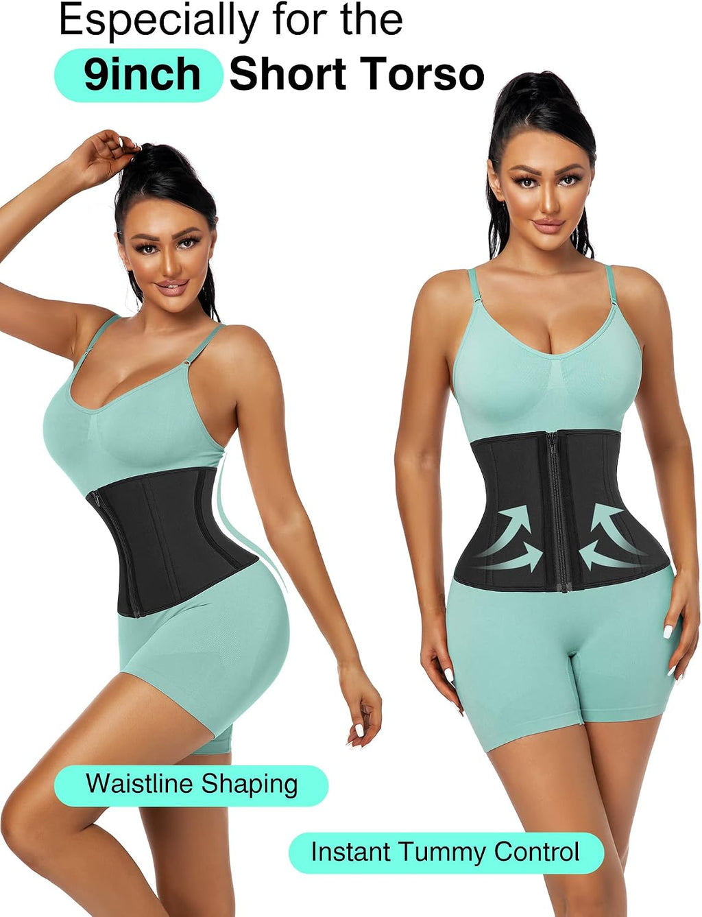 Short Torso Waist Trainer for Women Faja Body Shaper