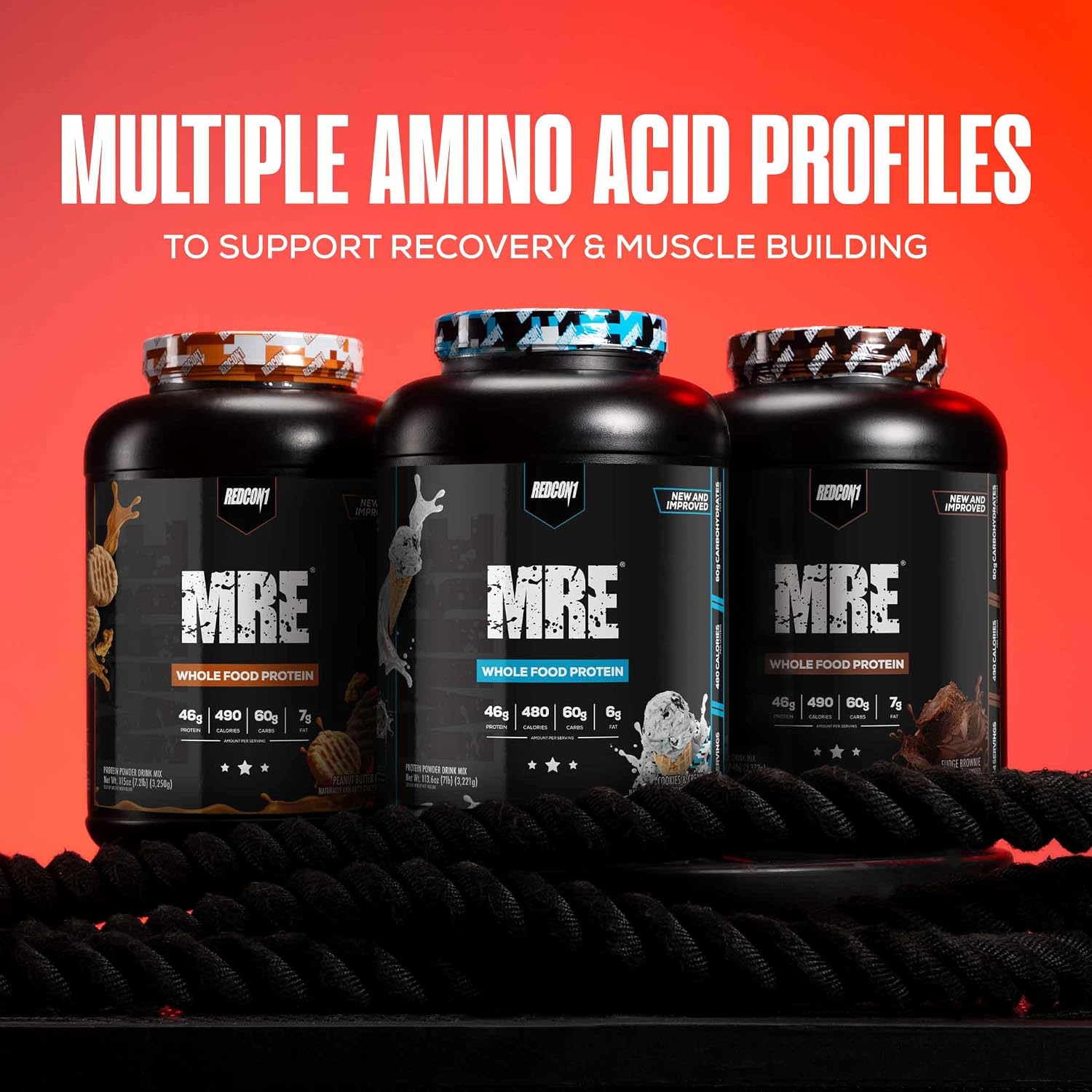 REDCON1 MRE Whole Food Protein Powder, Banana Nut Bread - Meal Replacement Made with Animal and Plant Based Protein Sources, Nutrient and Calorie Dense, 0g Added Sugar (24 Servings)