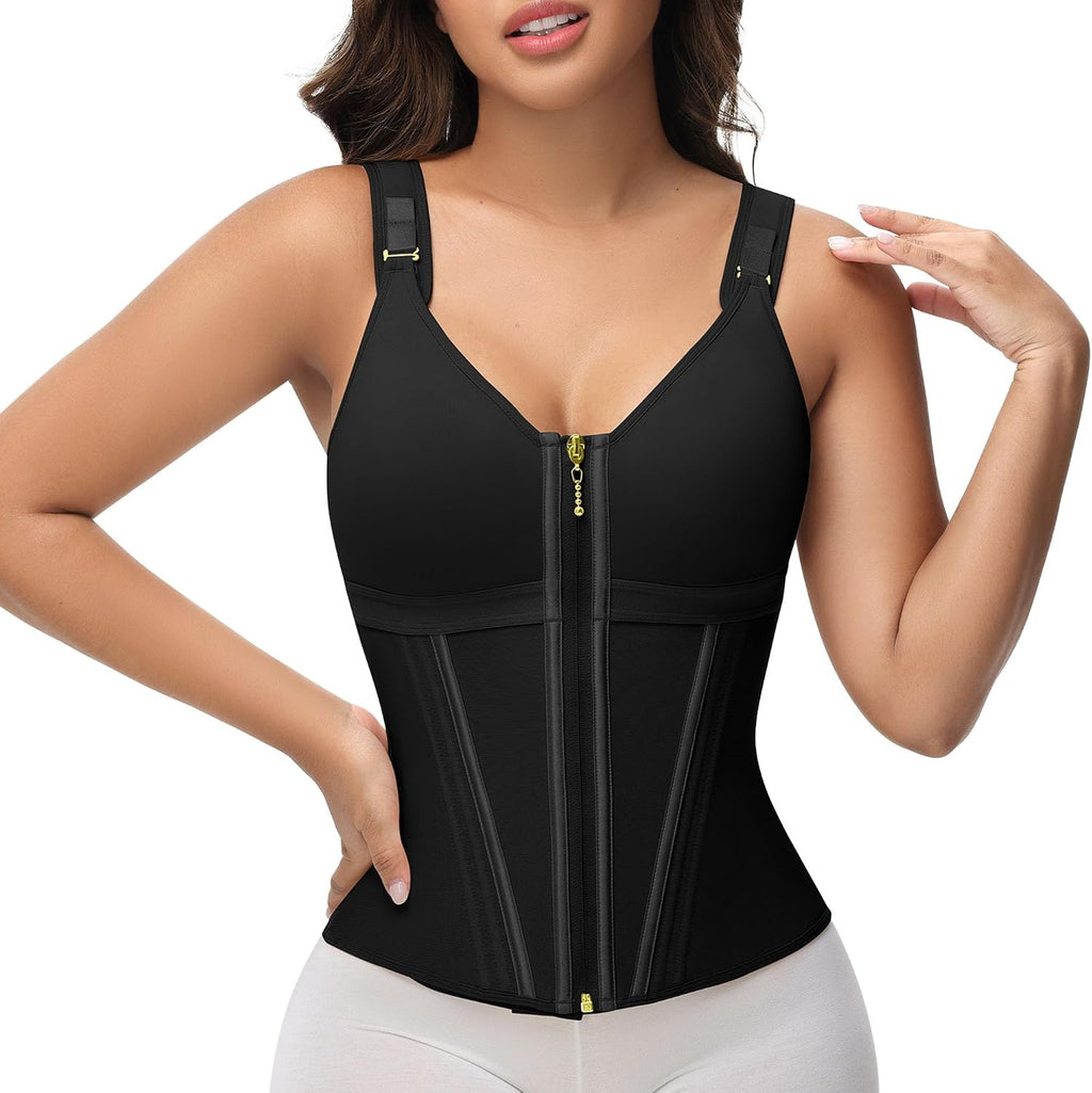 SHAPSHE Waist Trainer Corset for Women Tummy Control Body Shaper with Bra