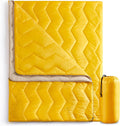 UNIKOME Puffy Camping Blanket,Packable Outdoor Quilt, 75"×52", Yellow