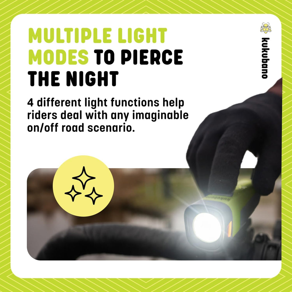 LED Bike Light Set, USB Rechargeable Headlight and Taillight, Waterproof for E-Bikes, Scooters, and Mountain Bikes