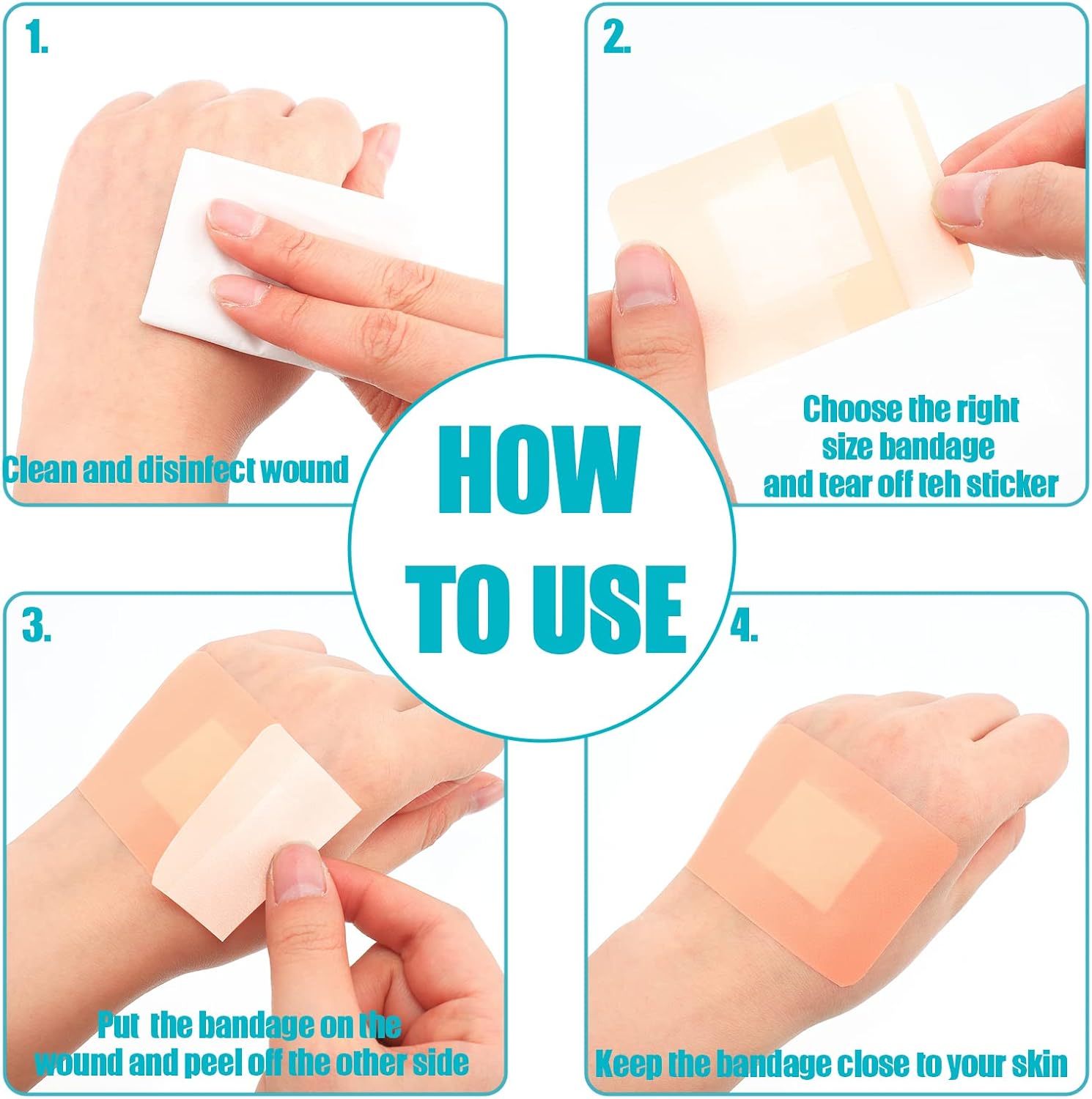 Lounsweer 720 Pcs Variety Assorted Bandage Bulk First Aid Refill Supplies