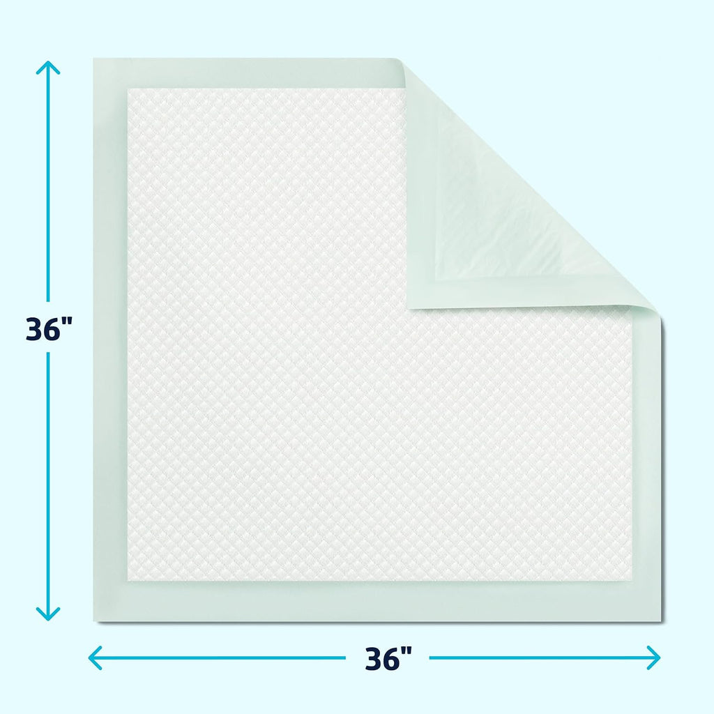 Medline Super Absorbent Underpad, 36" x 36", 50 Count, Extra Large Disposable Incontinence Pads, Protective Bed Pads, Chucks, For Kids, Adults, Elderly, Furniture & Surface Protection Pee Pad