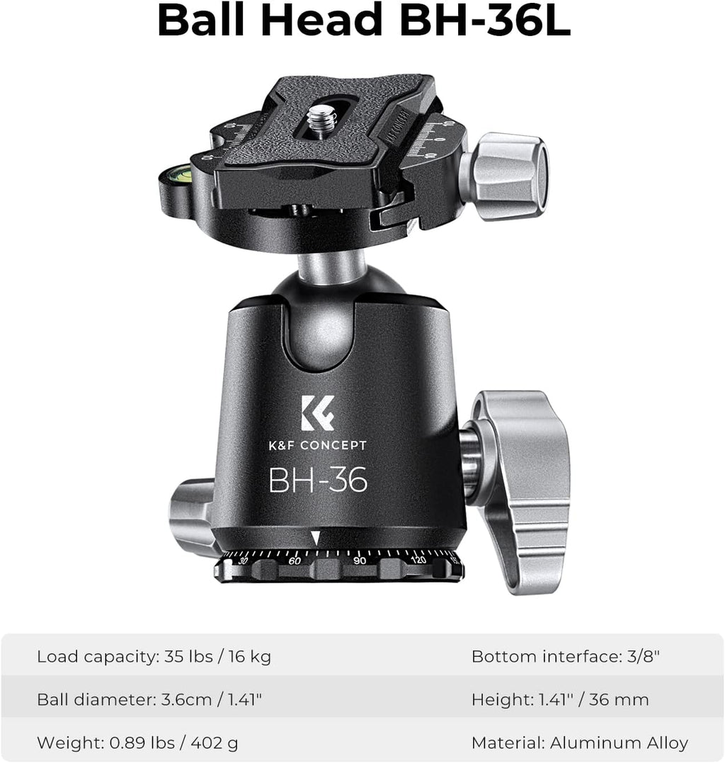 K&F Concept X-Series 68" Carbon Fiber Camera Tripod