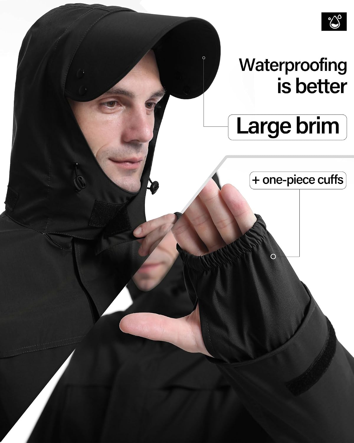 iCreek Rain Suit Waterproof Breathable Lightweight 2-Piece Rain Gear Unisex