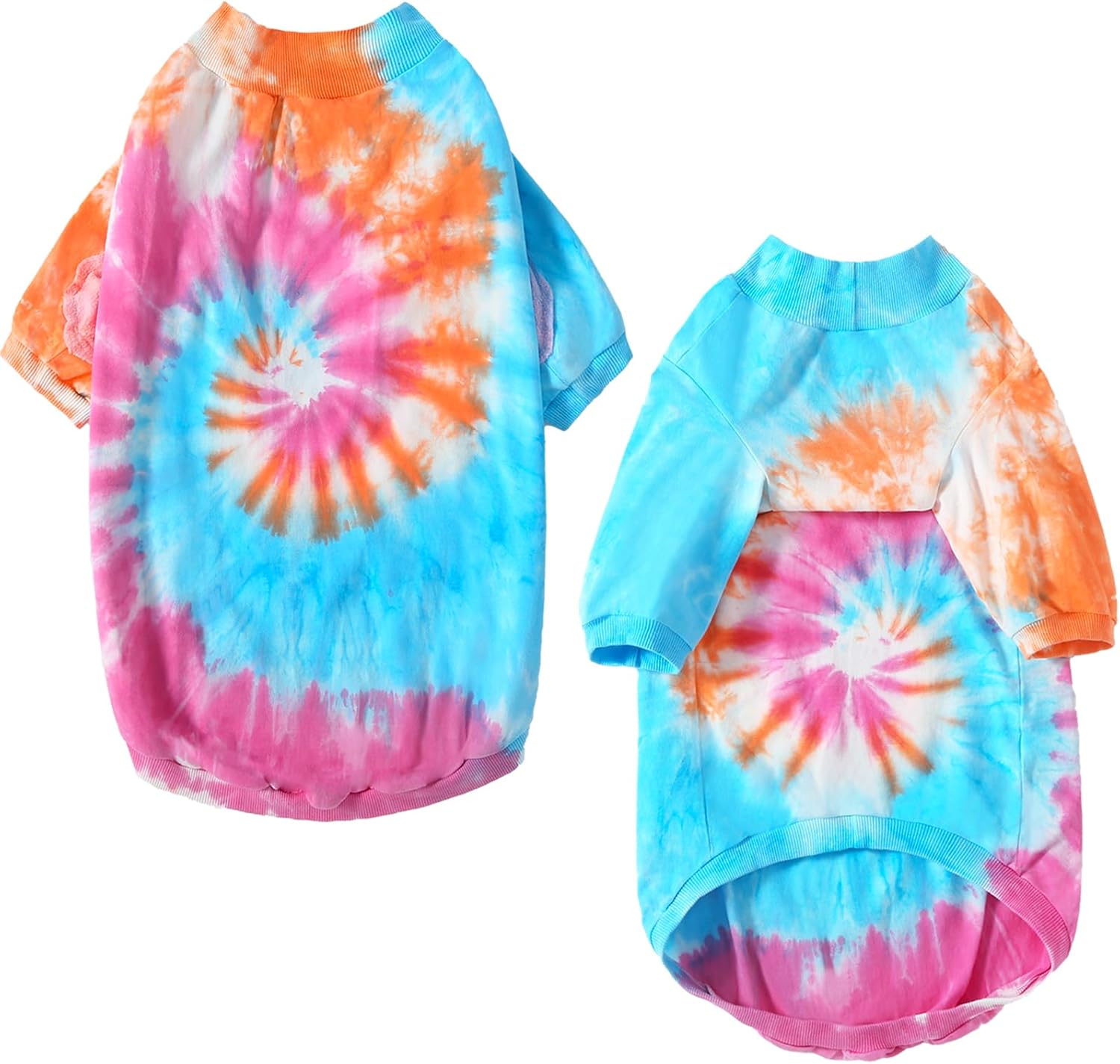 Dog Cotton Colorful Pink Orange T-Shirts Soft and Stretchy Dog Shirt Pajamas Pets Clothes for Extra Large Dogs(3XL PinkOrange)