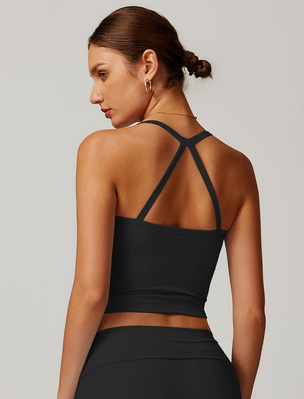 QBGJTD Workout Tank Tops Women Built in Bra Longline Sports Bras