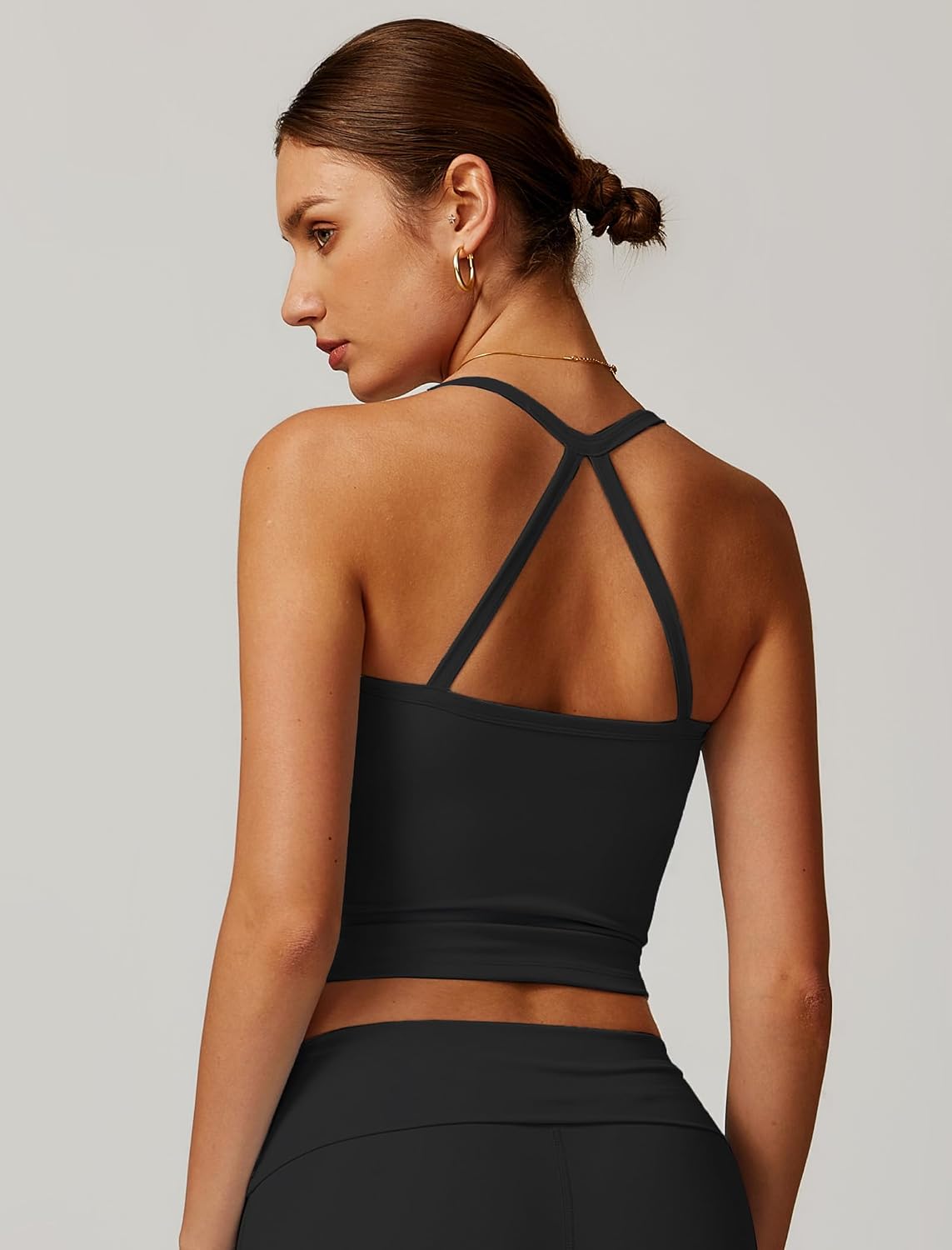QBGJTD Workout Tank Tops Women Built in Bra Longline Sports Bras