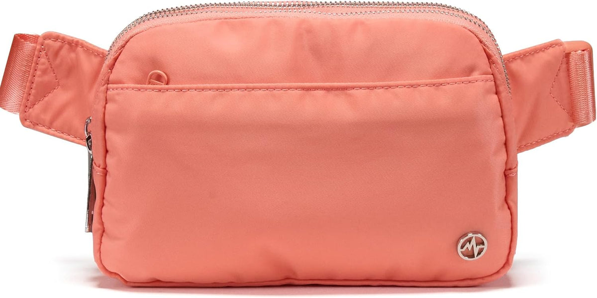 Pander Nylon Fanny Pack Belt Bag for Women with 5 Zipper Pockets