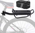 Rear Bike Rack with Quickly Release Camp,Retractable Aluminum Alloy Bicycle Cargo Rack,Thickened Frame and Main Tube for 26"-29" Frames Commuter Carrier,Max Weight 22lb,YONTUO