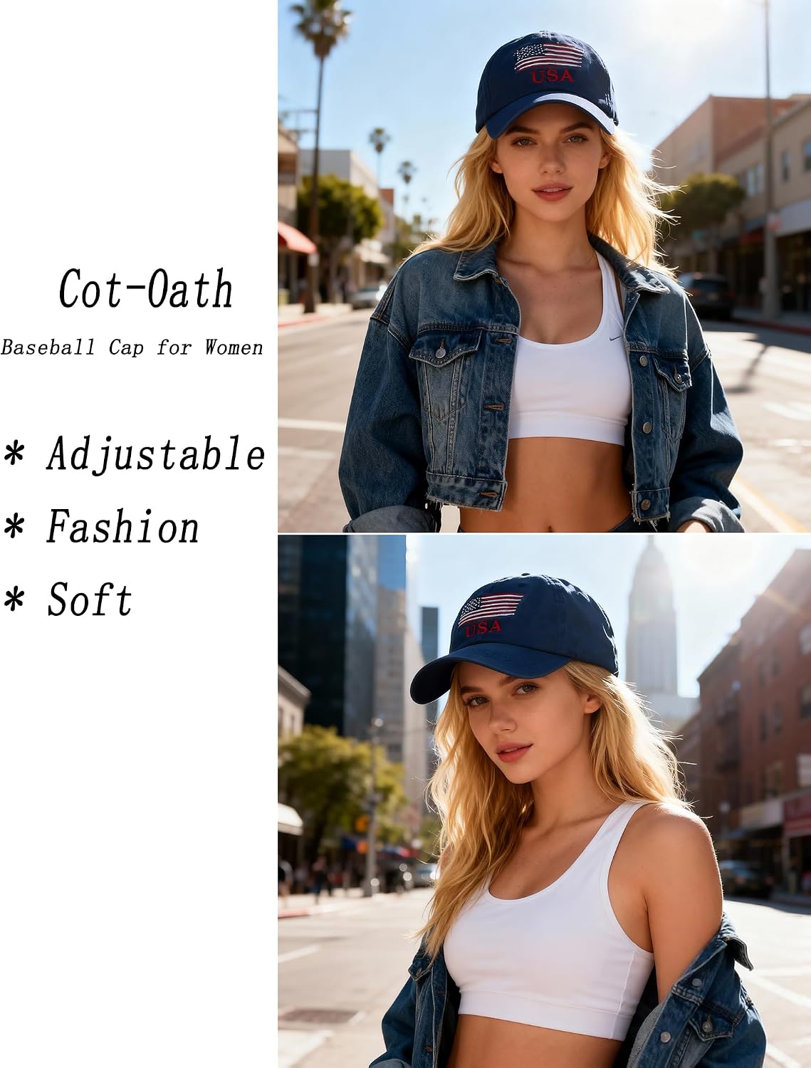 Washed American Flag Baseball Cap Adjustable Sun Dad Gift Hats for Unisex