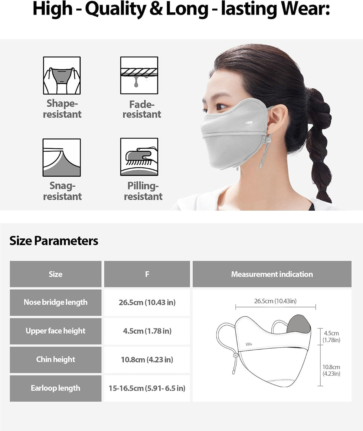 BENEUNDER UV Sun Protection Face Cover/Neck Gaiter Scarf UPF50+ Breathable Cooling for Summer Outdoor Activities Reusable