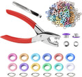 YHNTGB 600 Sets 1/4 Inch Grommet Tool Kit with Eyelets Pliers 12 Colors