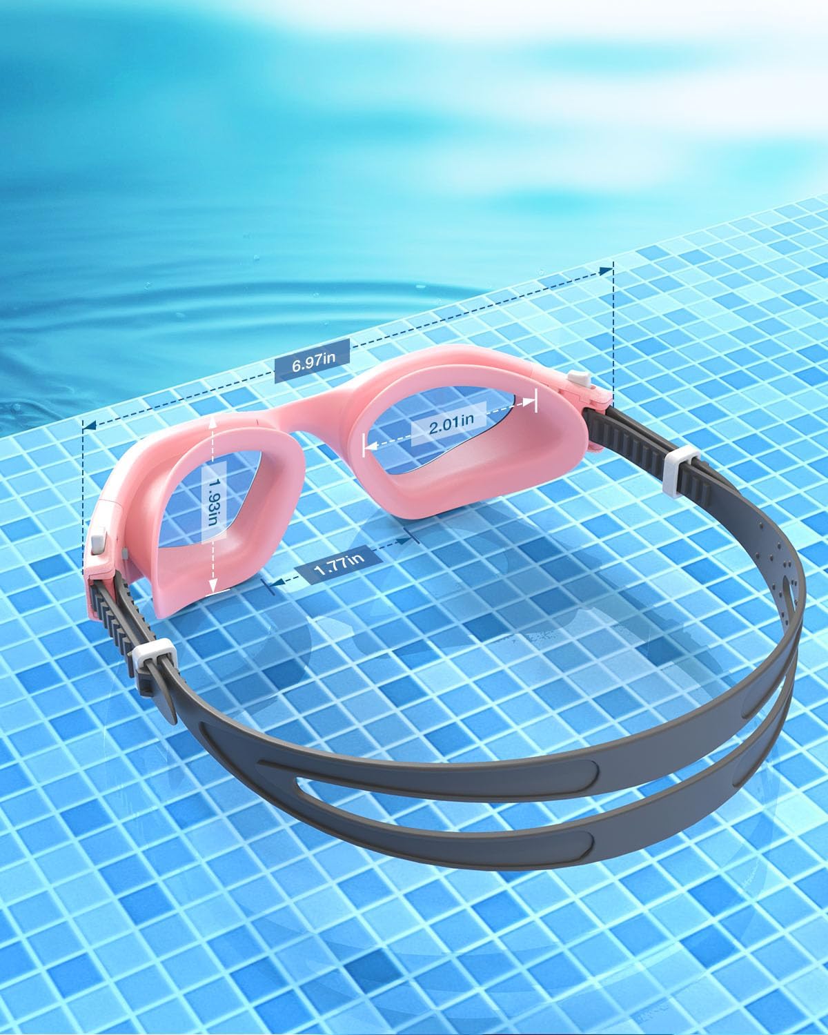 ZIONOR Swim Goggles, G1 SE Swimming Goggles Anti-Fog for Adult Men Women