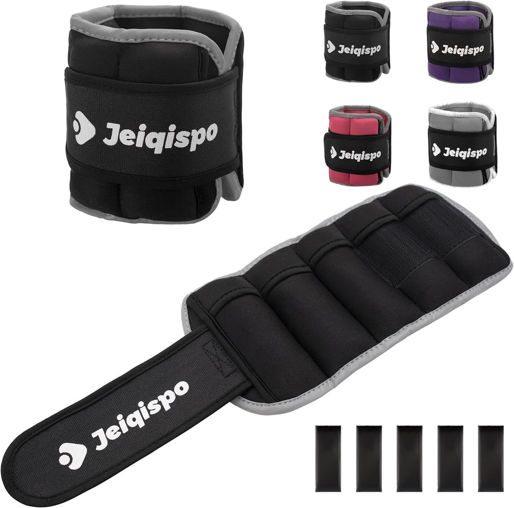 Adjustable Ankle Weights 1 Pair 2/4/6/8/10 LBS Wrist Leg Arm Weights for Women Men Kids,Strength Training with Removable Weight for Fitness Gym Workout Running Walking